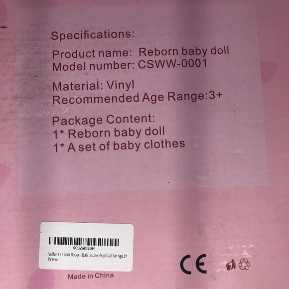 Vollence 18 Inch Vinyl Reborn Baby Doll, (CSWW-0001) - Picture 6 of 7